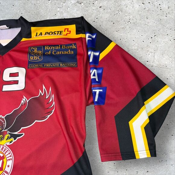 Geneve-Servette HC Swiss Hockey Jersey XL #89 Benoit RIV Vtg National League NLA - Picture 4 of 11